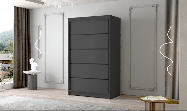 Velká šatní skříň FADO IV 120 cm Bílá/Černá