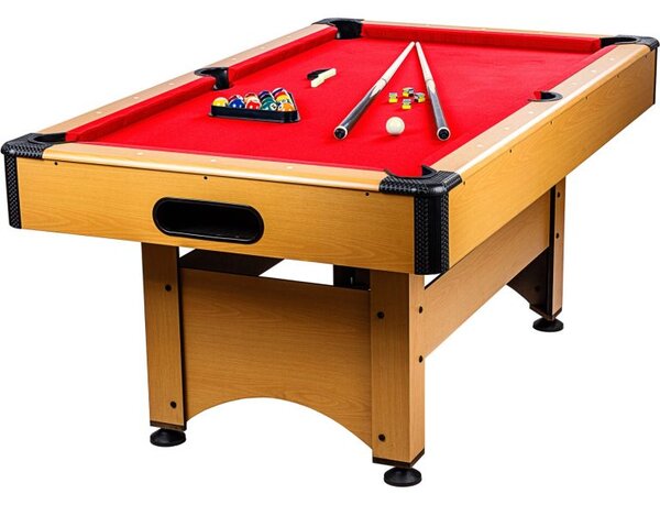 GamesPlanet Kulečníkový stůl 6 ft, červený s vybavením