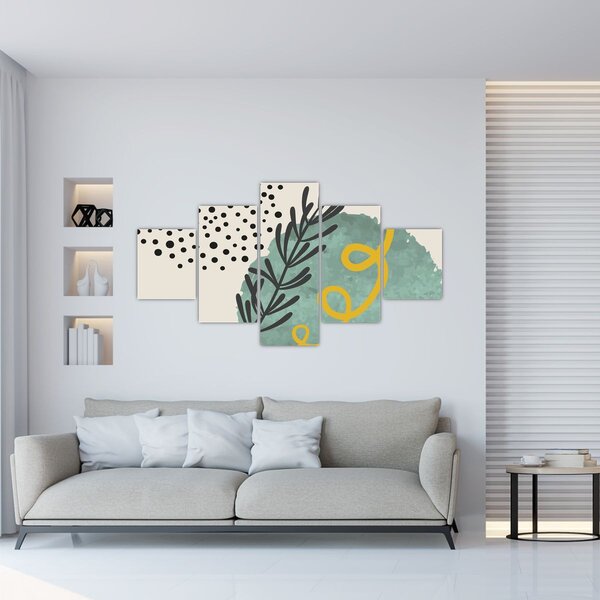 Obraz - Abstraktní listy N⁰1 (125x70 cm)