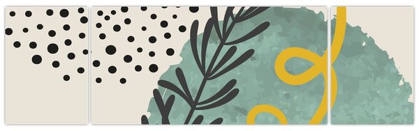 Obraz - Abstraktní listy N⁰1 (170x50 cm)