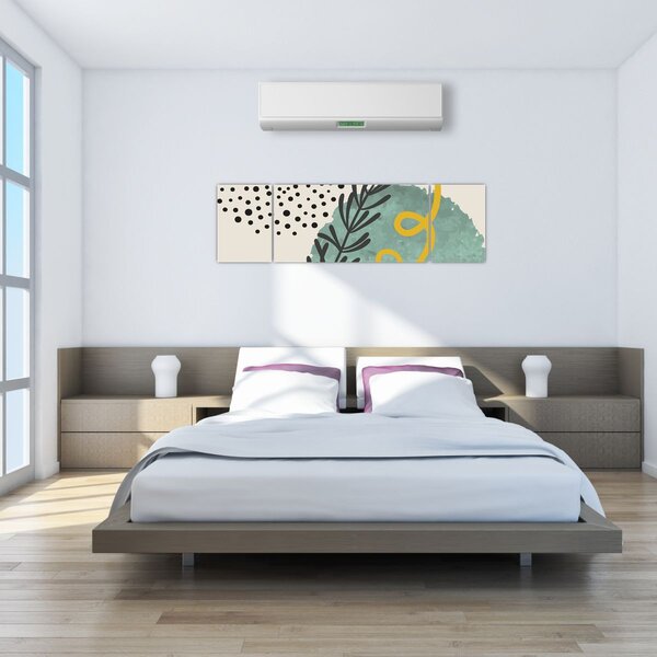 Obraz - Abstraktní listy N⁰1 (170x50 cm)