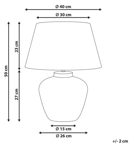 Stolní lampa BARTON Keramika Hnědá
