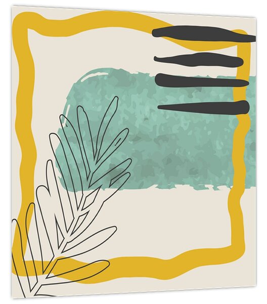Obraz - Abstraktní listy N⁰2 (30x30 cm)