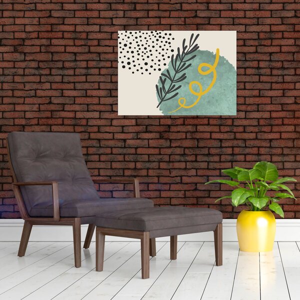 Obraz - Abstraktní listy N⁰1 (70x50 cm)
