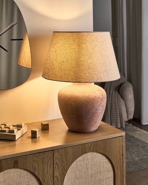 Stolní lampa BARTON Keramika Hnědá