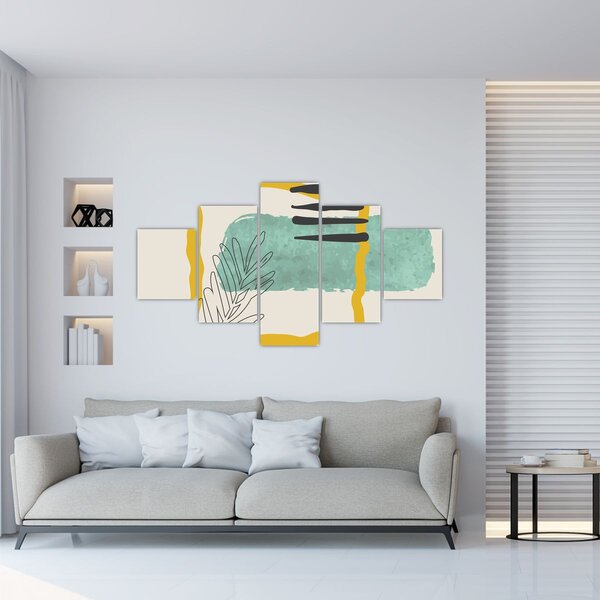 Obraz - Abstraktní listy N⁰2 (125x70 cm)