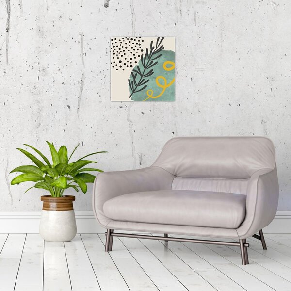 Obraz - Abstraktní listy N⁰1 (30x30 cm)