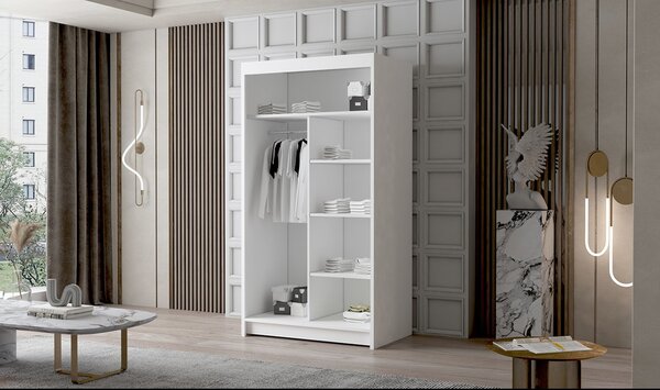 Velká šatní skříň LIVIO III 100 cm Černá