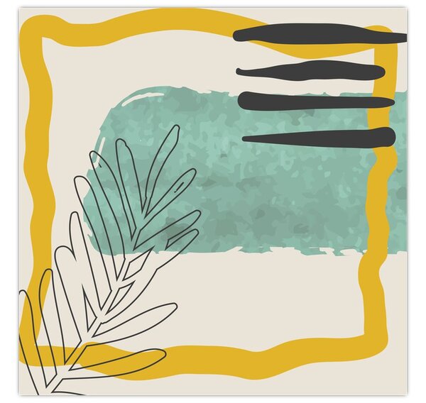 Obraz - Abstraktní listy N⁰2 (30x30 cm)
