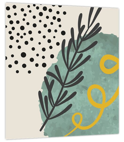 Obraz - Abstraktní listy N⁰1 (30x30 cm)