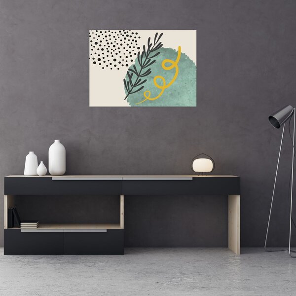 Obraz - Abstraktní listy N⁰1 (70x50 cm)