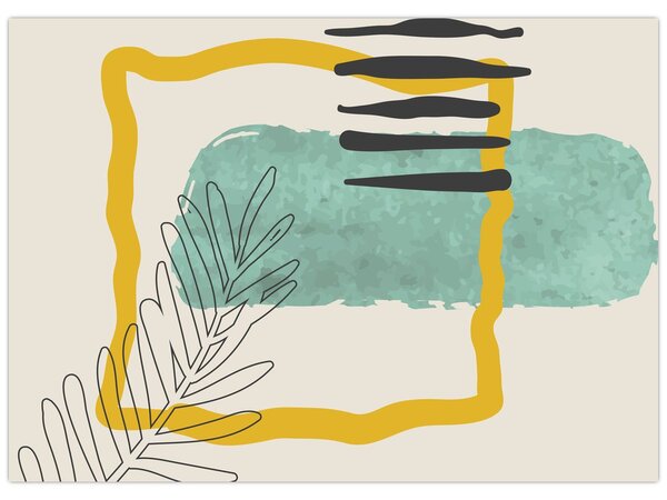 Obraz - Abstraktní listy N⁰2 (70x50 cm)