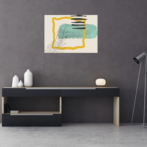Obraz - Abstraktní listy N⁰2 (70x50 cm)