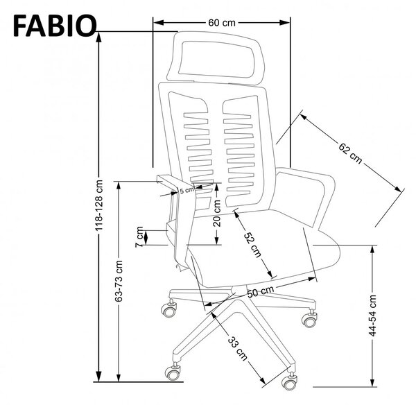 Halmar Kancelářská židle FABIO černá