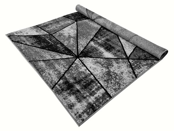 Geometrický kusový koberec 120x170 cm LUKEN - šedý