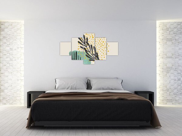 Obraz - Abstraktní listy N⁰3 (125x70 cm)