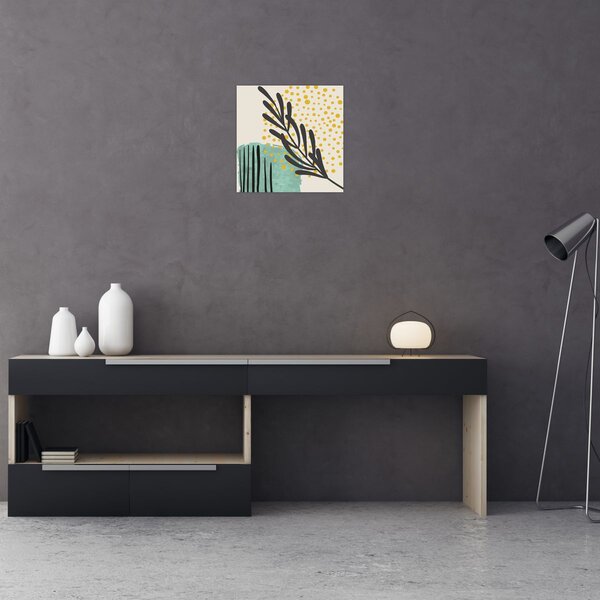 Obraz - Abstraktní listy N⁰3 (30x30 cm)