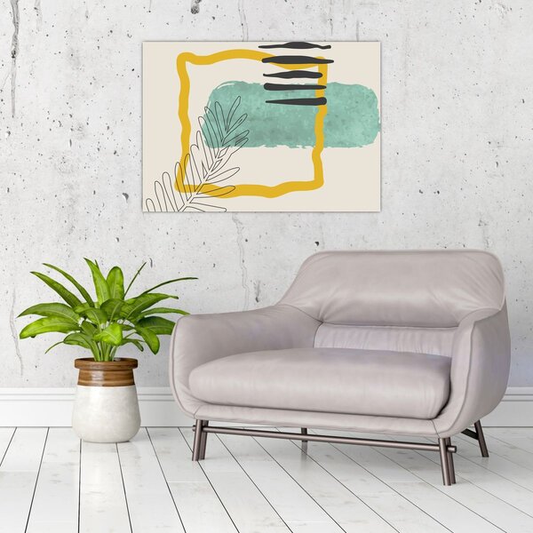 Obraz - Abstraktní listy N⁰2 (70x50 cm)