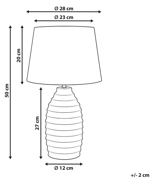 Stolní lampa BILLY Keramika Krémově bílá