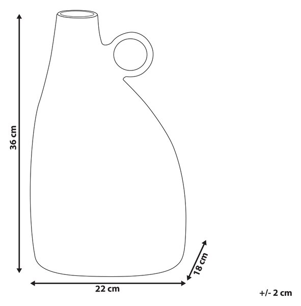 Dekorativní váza NARBADA Kov 36 cm Černá