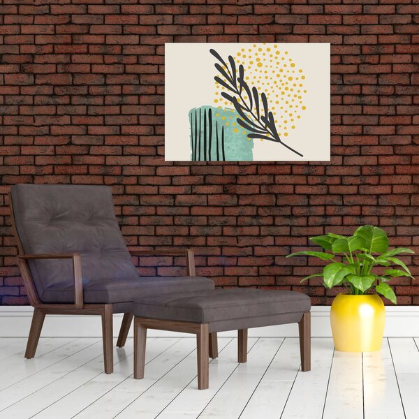 Obraz - Abstraktní listy N⁰3 (70x50 cm)
