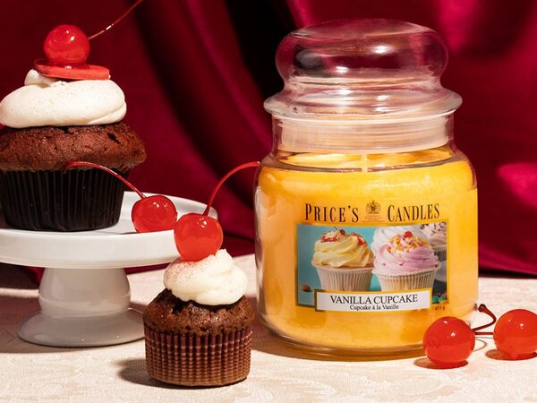 Price’s PRICE´S MINI svíčka ve skle Vanilkový cupcake - hoření 30h