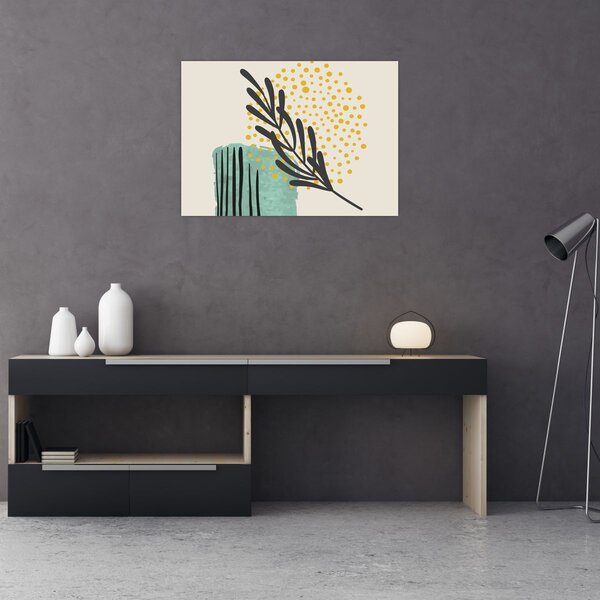 Obraz - Abstraktní listy N⁰3 (70x50 cm)