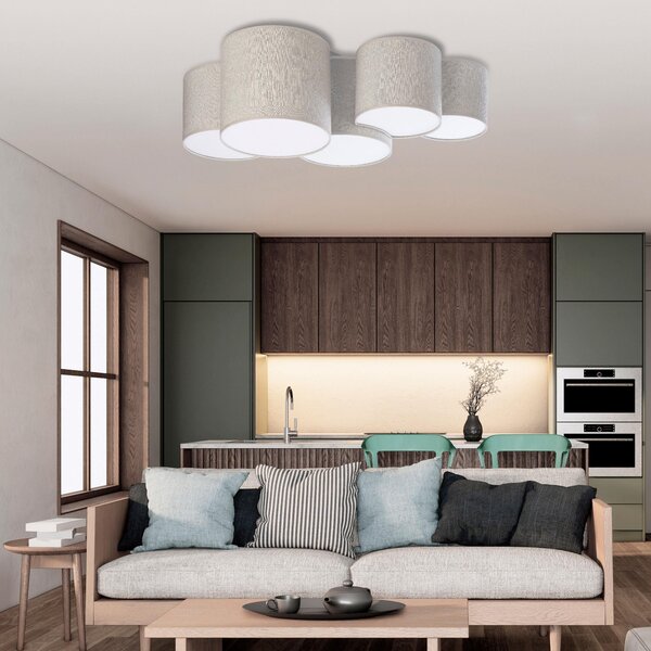 TK Lighting Mona nástěnné svítidlo 5x15 W béžová 6593