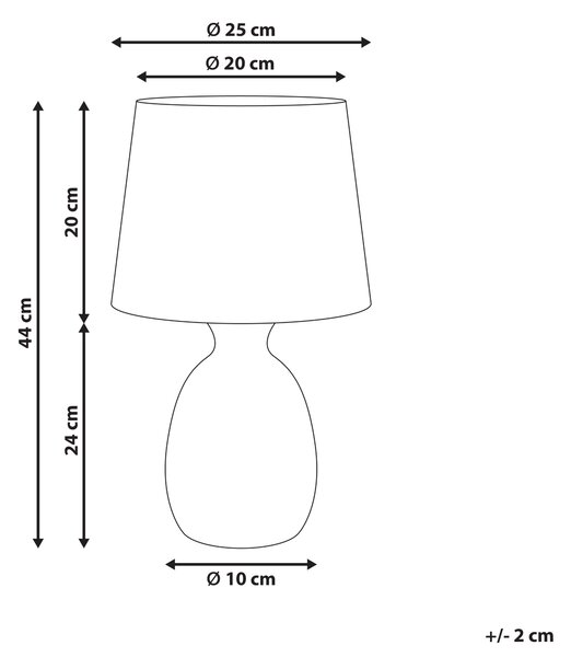 Stolní lampa AGUAN Keramika Světle béžová