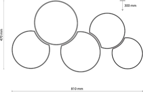 TK Lighting Mona nástěnné svítidlo 5x15 W béžová 6593