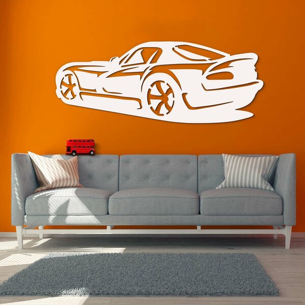 DUBLEZ | Dřevěná dekorace na zeď - Auto Dodge Viper | Obraz