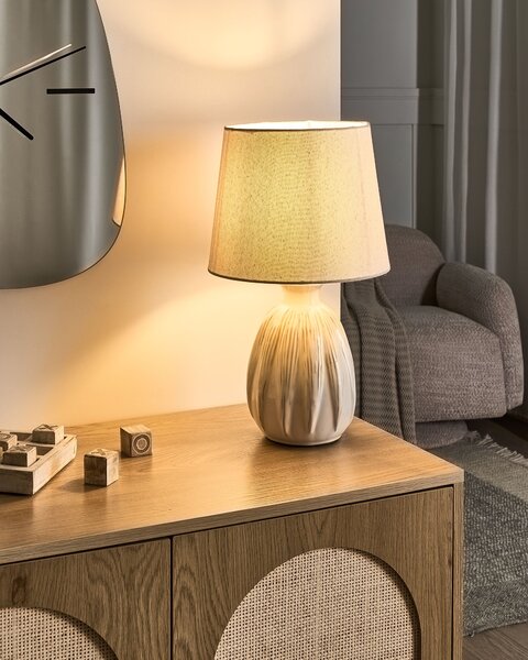 Stolní lampa AGUAN Keramika Světle béžová