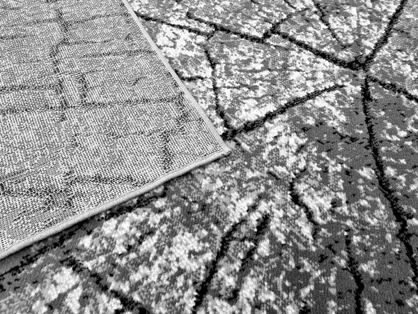 Kusový koberec 160x220 cm LUKEN moderní - šedý / černý