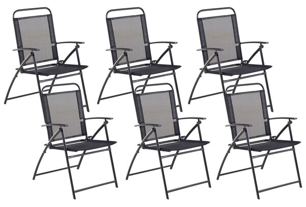 Set 6 ks. zahradních židlí LOVE (černá). 1022927