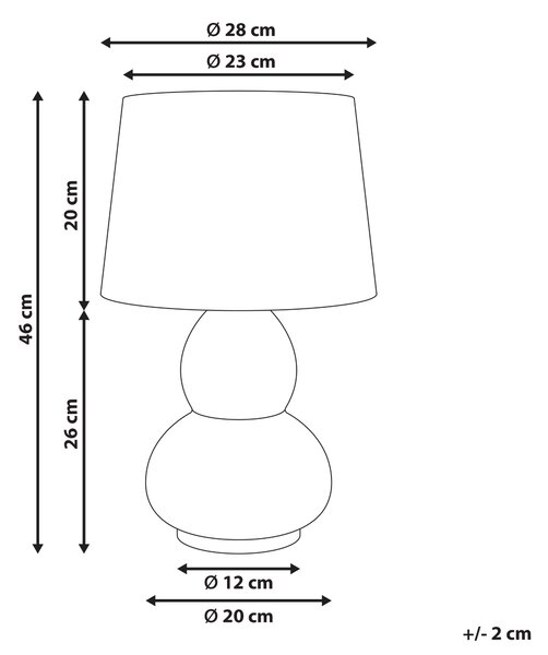 Stolní lampa MACAL Keramika Bílá/Modrá