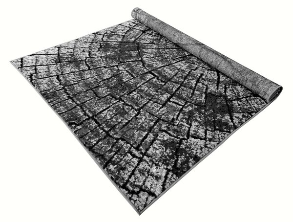 Kusový koberec 160x220 cm LUKEN moderní - šedý / černý