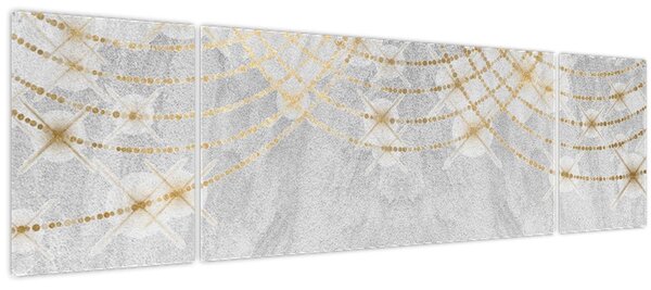 Obraz - Beton s designem (170x50 cm)