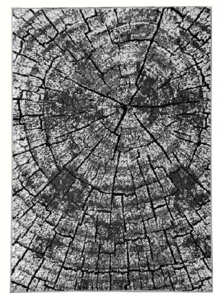 Kusový koberec 160x220 cm LUKEN moderní - šedý / černý