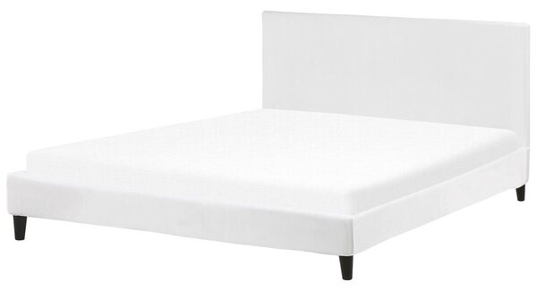 Manželská postel 180 cm FUTTI (s roštem) (bílá). 1022923