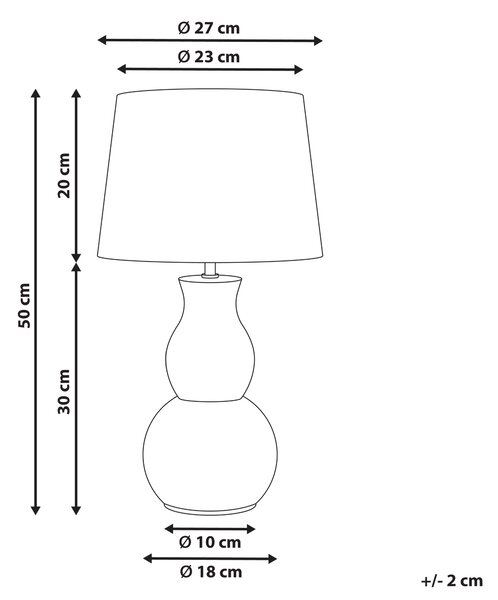 Stolní lampa CHARGES Keramika Světle béžová