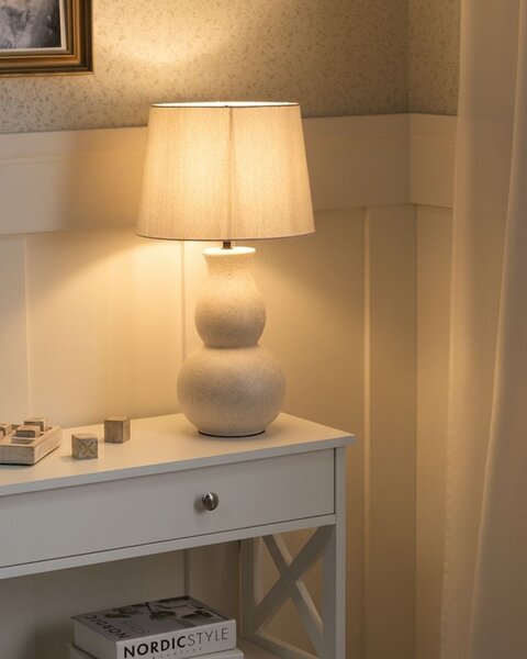 Stolní lampa CHARGES Keramika Světle béžová