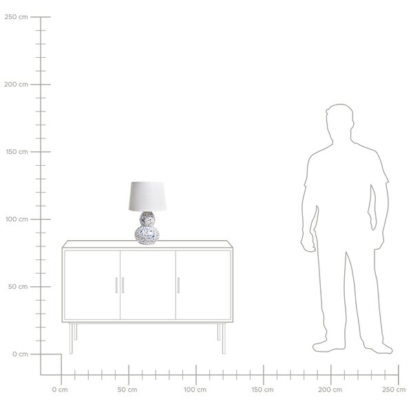 Stolní lampa MACAL Keramika Bílá/Modrá