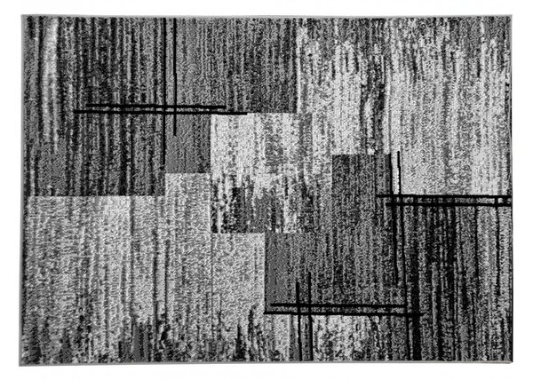 Kusový koberec 200x300 cm LUKEN obdélníkový - šedý / černý