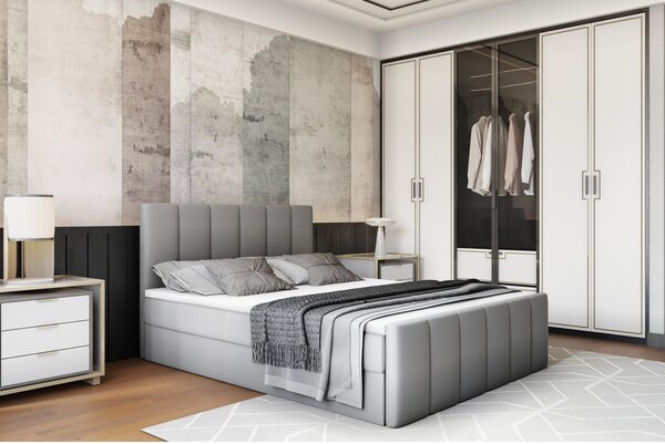 Postel EVITA LUX 160x200 cm Šedá