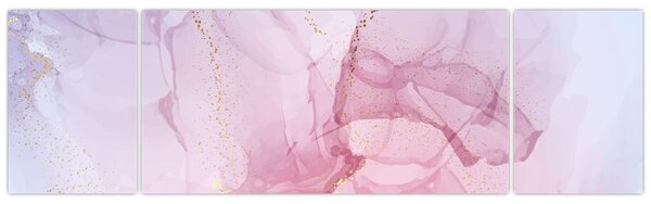 Obraz - Růžové skvrny (170x50 cm)
