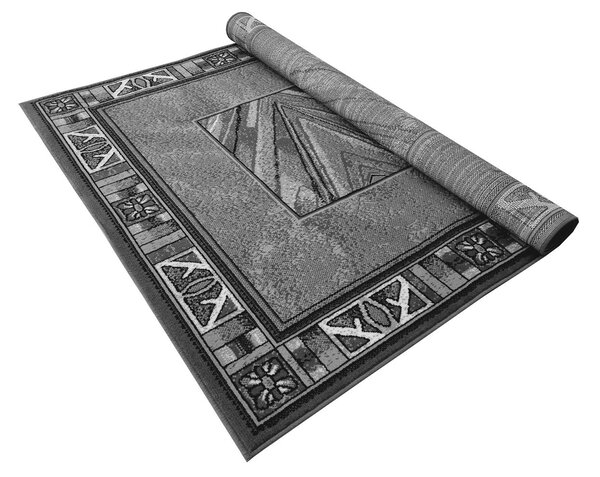 Vzorovaný kusový koberec 70x130 cm LUKEN - šedý