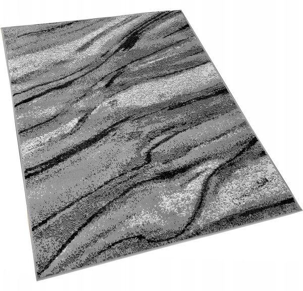 Obdélníkový koberec 140x190 cm LUKEN - šedý / černý