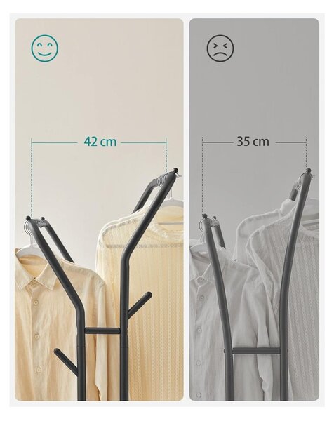 SONGOMICS HSR107B01 věšák na šaty černý 155 cm