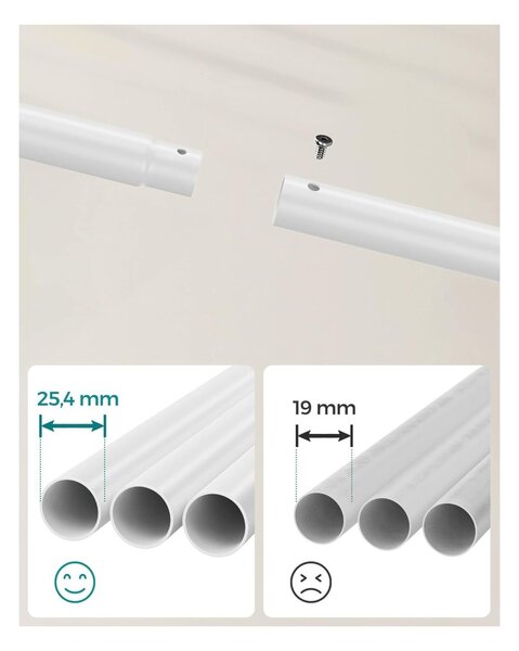 SONGOMICS HSR107B01 věšák na šaty bílý 155 cm