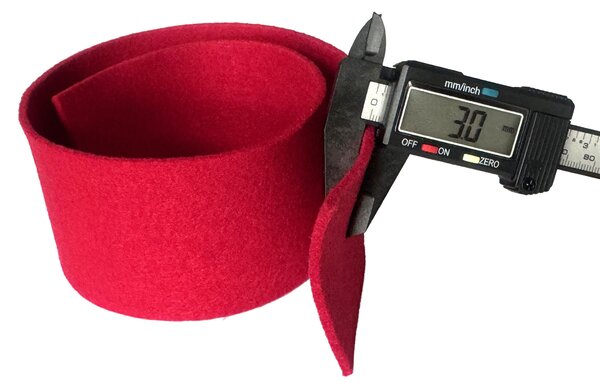 Dekorační filc 3 mm, barva Červená, metráž 100cm 600gr